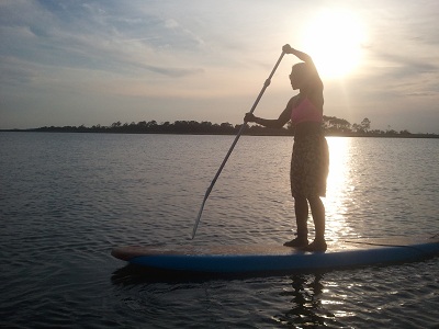 paddleboarding is peaceful paddle boarding with birds